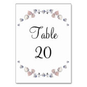 Numéro De Table Soft Scottish Heather - Réception Coeurs Mariages (Par défaut)