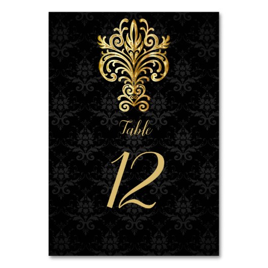 Numéro De Table Soirée chic (Dos)