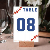 Numéro De Table Soirée De Baseball Pinstripe Réception De Mariage