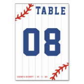 Numéro De Table Soirée De Baseball Pinstripe Réception De Mariage (Par défaut)