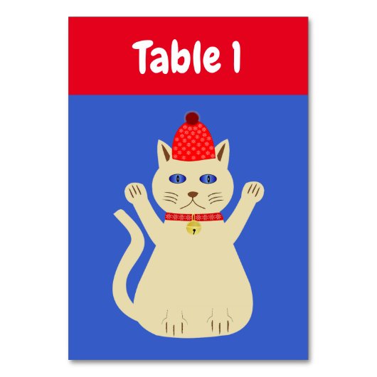 Numéro De Table Soirée sur mesure pour le chat Noël (Par défaut)