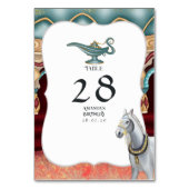 Numéro De Table Soirée Thème des Mille et Une Nuits (Dos)