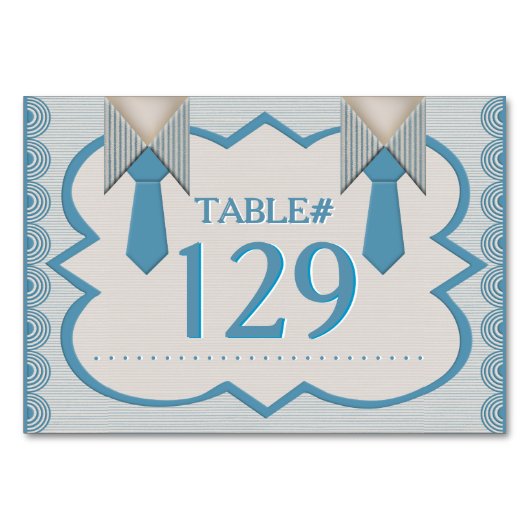 Numéro De Table Son bleu Oxford à rayures fines (Devant)