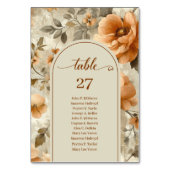 Numéro De Table Sophisticated Boho Copper Ivory Sage Table Number (Dos)
