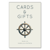 Numéro De Table Sophisticated Neutral Nautical Wheel (Dos)