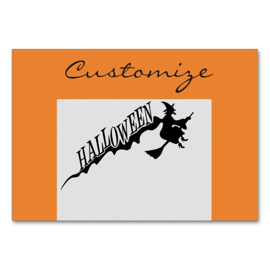 Numéro De Table Sorcière effrayante à cheval Halloween Thunder_Cov (Devant)