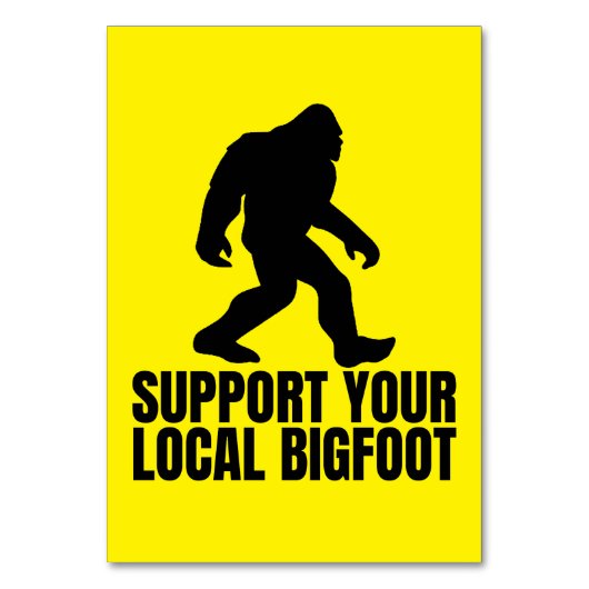 Numéro De Table Soutenez Votre Amoureux De Bigfoot Local (Par défaut)