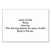Numéro De Table Space Shuttle Flying Reading Flashcards (Dos)
