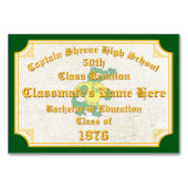 Numéro De Table Special Order, Class of 1976 50th Certificate, (Dos)
