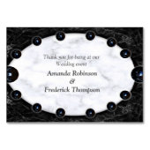 Numéro De Table Sphères opulentes en marbre blanc et noir (Dos)