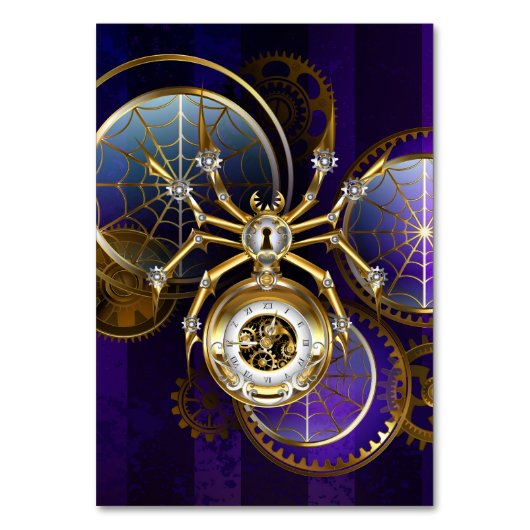Numéro De Table Spider Steampunk sur Arrière - plan pourpre (Par défaut)