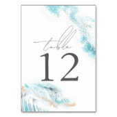 Numéro De Table Splashing Blue Waves Coastal Wedding (Par défaut)