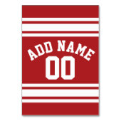 Numéro De Table Sports Jersey with Your Name and Number (Dos)