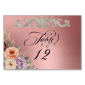 Numéro De Table Spring Wildflowers - Rose Gold (Dos)