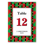 Numéro De Table ST KITTS NEVIS Banquet de célébration patriotique (Dos)