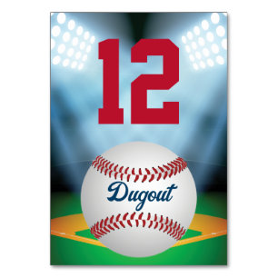 Numéro De Table Stade de baseball Bar Mitzvah