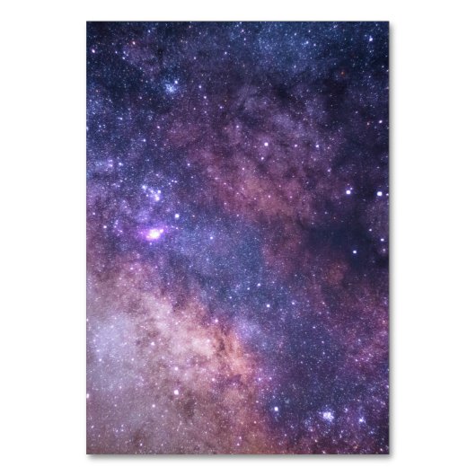 Numéro De Table Starry Night Sky Galaxy Stars Mariage moderne (Dos)
