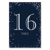 Numéro De Table Starry Sky Sparkle Navy Blue Table Numéro (Dos)