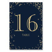 Numéro De Table Starry Sky Sparkle Navy Blue Table Numéro (Dos)