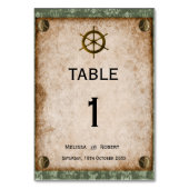 Numéro De Table Steampunk Célébration Mariage Réception (Dos)