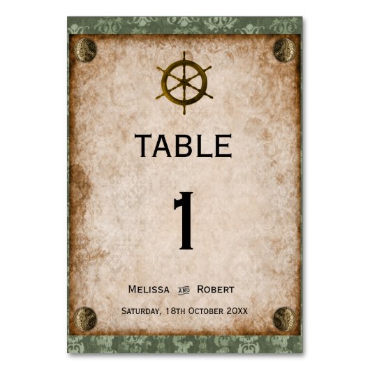 Numéro De Table Steampunk Célébration Mariage Réception (Par défaut)