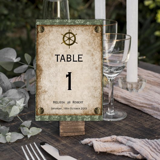 Numéro De Table Steampunk Célébration Mariage Réception