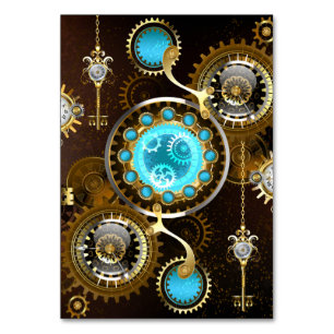 Numéro De Table Steampunk Rusty Background