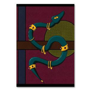 Numéro De Table Sticker Carré Snake