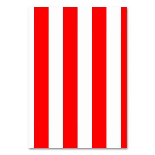 Numéro De Table Stripes - Blanc et Rouge (Dos)