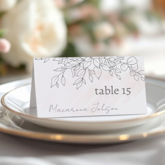 Numéro De Table Style de tente d'aquarelle transparent avec floral