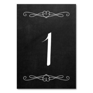 Numéro De Table Style tableau de bord 3,5 po x 5 po #1 nappe