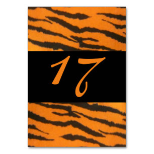 Numéro De Table Style Tiger