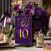 Numéro De Table Stylish Modern Purple Calla Lily Table Number
