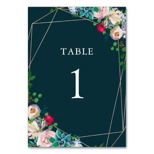 Numéro De Table Succulents & Gold Chic Wedding Programme (Dos)