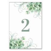 Numéro De Table Succulents mariage. Cactus vert. Cactus aquarelle (Par défaut)