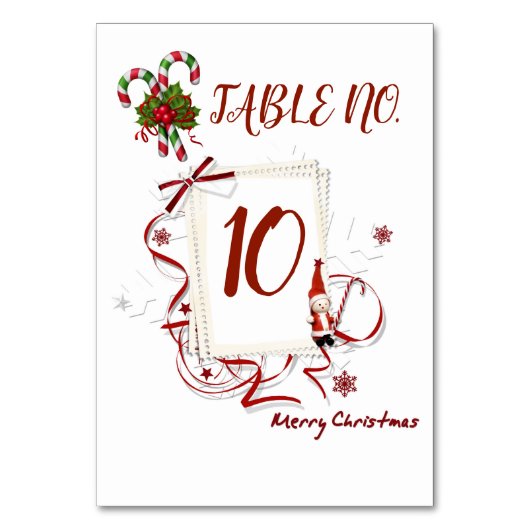 Numéro De Table Sucre de canne Noël (Par défaut)