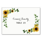 Numéro De Table Sunflower Rustic Barne Mariage Table Card Automne (Devant)