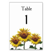 Numéro De Table Sunflowers Forfaits Mariages peu coûteux (Par défaut)