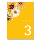 Numéro De Table Sunshine tournesol Mariage moderne (Par défaut)