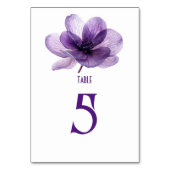 Numéro De Table Superbe Mariage de fleurs violettes (Par défaut)