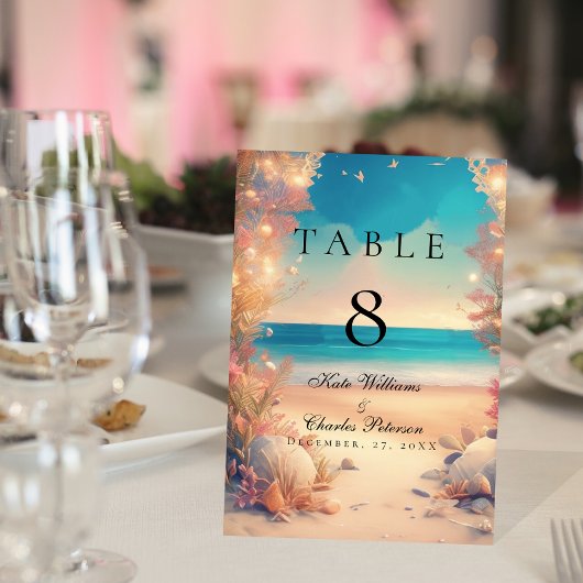 Numéro De Table Sur le numéro du tableau de plage