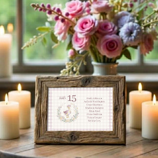 Numéro De Table Sweet Goose Baby Shower Table Seating Card LPM26