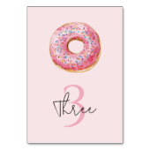 Numéro De Table Sweet Time Pastel Pink Donut Anniversaire (Par défaut)