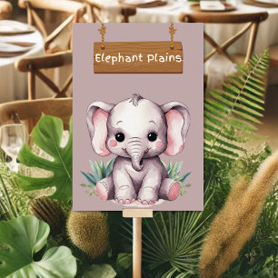 Numéro De Table Symbole adorable Elephant Plains Jungle Safari