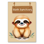 Numéro De Table Symbole adorable Sloth Sanctuary Jungle Safari Tab (Par défaut)