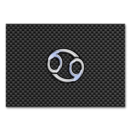 Numéro De Table Symbole cancéreux Zodiac Charbon Fiber Impression (Devant)