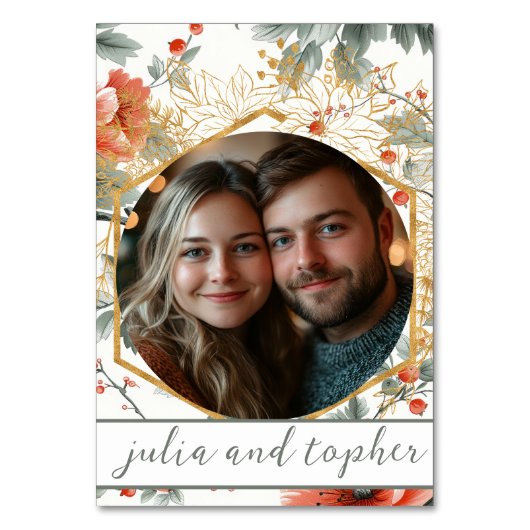 Numéro De Table SYMBOLE CHIC Mariage DE Noël Pic Bingo Tabletop (Dos)