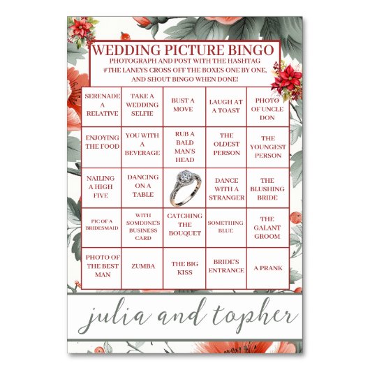 Numéro De Table SYMBOLE CHIC Mariage DE Noël Pic Bingo Tabletop (Par défaut)