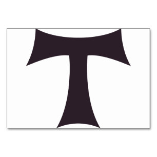 Numéro De Table Symbole de foi franciscaine de la Croix de Tau
