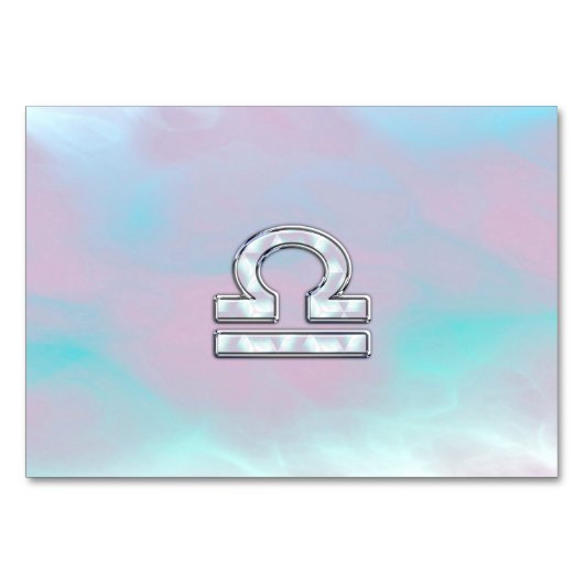 Numéro De Table Symbole de Libra Zodiac Mère de style perle (Devant)